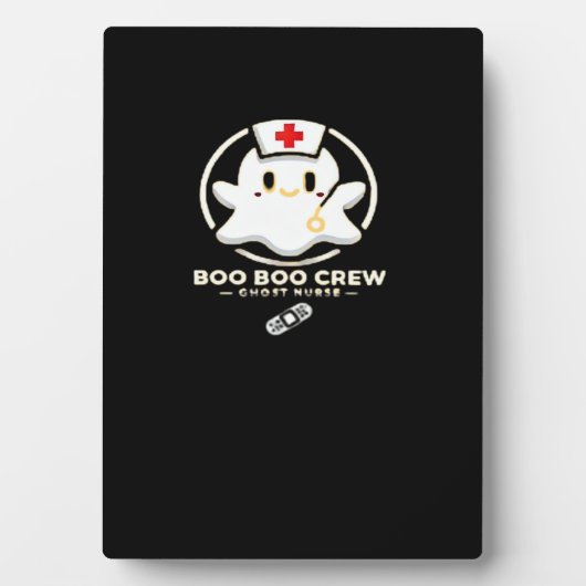 Plaque Photo Boo Boo Crew Infirmière fantôme - Hallowe mignonne (Devant)