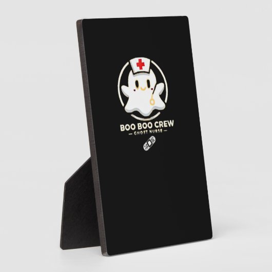 Plaque Photo Boo Boo Crew Infirmière fantôme - Hallowe mignonne (Côté)