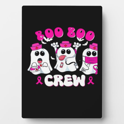 Plaque Photo Boo Boo Crew Nurse Halloween Costume Ghost Breast (Devant)