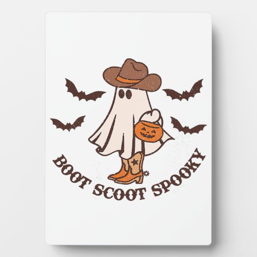 Plaque Photo Boot Scoot Éffrayant Cowboy Ghost Super Retro Hall (Devant)