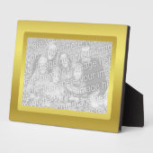 Plaque Photo Bordure dorée (Côté)