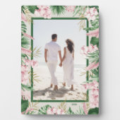 Plaque Photo Bordure florale tropicale Photo sans cadre (Devant)