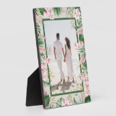 Plaque Photo Bordure florale tropicale Photo sans cadre (Côté)