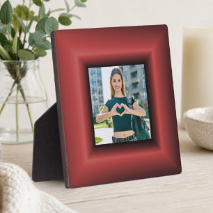 Plaque Photo Bordure Rouge Cuivre