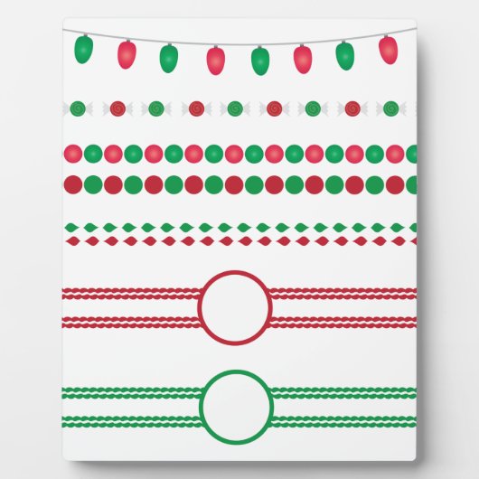 Plaque Photo bordures de noël cadre vacances (Devant)