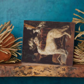 Plaque Photo Borzoi Et Chats (Côté)