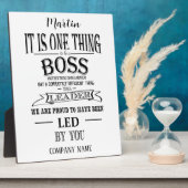 Plaque Photo Boss MERCI BOSS "super patron (Côté)