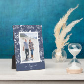 Plaque Photo Botanique sur Blue Easel Back Photo sans cadre (Côté)