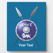 Plaque Photo Bouclier Maccabee Et Paroles (Devant)