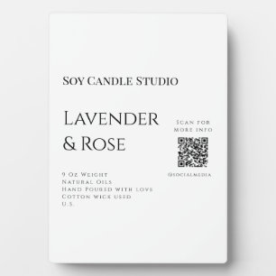 Plaque Photo Bougie de soja rose Lavender entreprise ajouter q