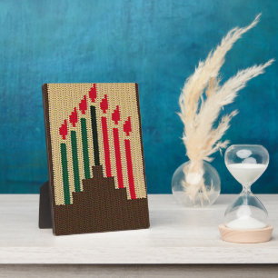 Plaque Photo Bougies de vacances Kwanzaa Crochet artistique Imp