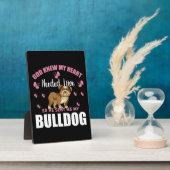 PLAQUE PHOTO BOULEDOGUE (Côté)