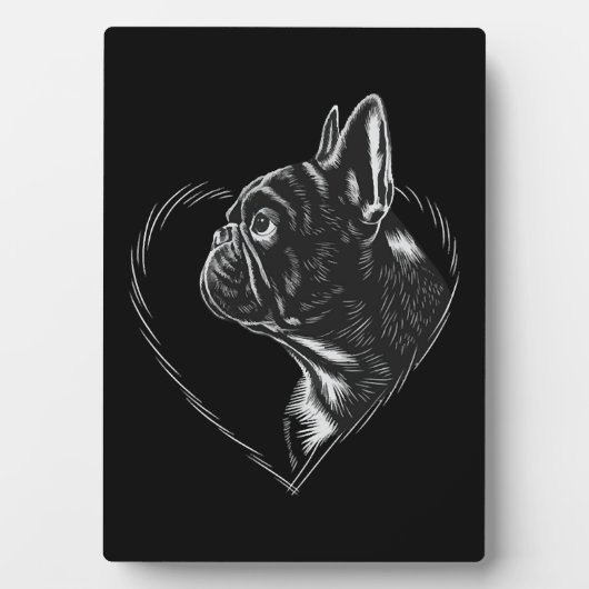Plaque Photo Bouledogue français (Devant)