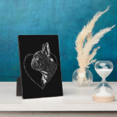 Plaque Photo Bouledogue français (Côté)