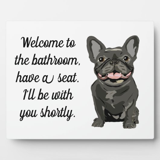 Plaque Photo Bouledogue français bringé (Devant)