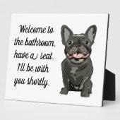 Plaque Photo Bouledogue français bringé (Côté)