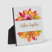 Plaque Photo Bouquet d'automne Thanksgiving Custom (Recto)