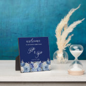 Plaque Photo Bouquet de fleurs bleu aquarelle-Mariage (Insitu)