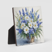 Plaque Photo Bouquet de fleurs Elégante aquarelle (Recto)