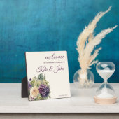 Plaque Photo Bouquet de fleurs violettes d'aquarelle Mariage (Insitu)