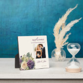 Plaque Photo Bouquet de fleurs violettes d'aquarelle Mariage Bi (Insitu)