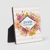 Plaque Photo Bouquet floral orange et rose (Recto)