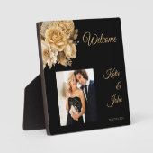 Plaque Photo Bouquet-Mariage de fleurs neutres (Recto)