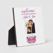 Plaque Photo Bouquet-Mariage-panneau de fleurs d'aquarelle (Recto)