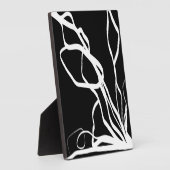 Plaque Photo Bouquet Noir : Abstrait noir et blanc (Côté)