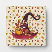 Plaque Photo Bouteille Casquette et Feuilles d'automne de l'aqu (Devant)