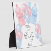 Plaque Photo Bouteilles et ballons pour bébés Révélation de gen (Côté)