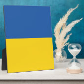 Plaque Photo Bouton Drapeau de l'Ukraine (Côté)