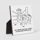 Plaque Photo Boxer dans l'anneau. Drôle (Recto)