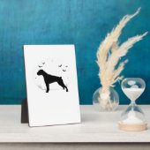 Plaque Photo Boxer Dog � Halloween Moon Silhouette Classic T-Sh (Côté)