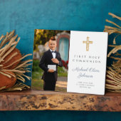 Plaque Photo Boy Photo First Holy Communion     (Côté)