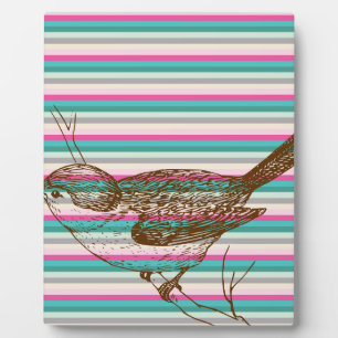 Plaque Photo branche d'oiseau animaux nature motif coloré art