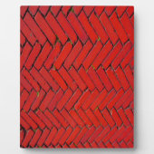 Plaque Photo Brick rouge Chevron (Devant)