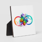 Plaque Photo Bright infinity with rainbow butterfly (Recto)