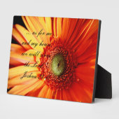 Plaque Photo Bright Orange Daisy (Côté)