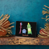 Plaque Photo Brosse à dents mignonne dentifrice dentaire soie d (Côté)