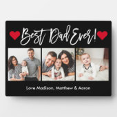 Plaque Photo Brosse moderne Coeurs de script 3 Photos Meilleur  (Devant)