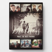 Plaque Photo Brother moderne Meilleurs amis Dark Photo Collage (Devant)