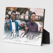 Plaque Photo Brothers Script Cadeau Pour Brothers Photo Keepsak (Côté)
