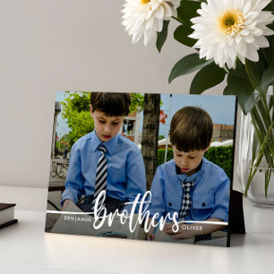 Plaque Photo Brothers Script Photo moderne