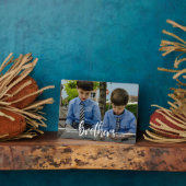 Plaque Photo Brothers Script Photo moderne (Côté)