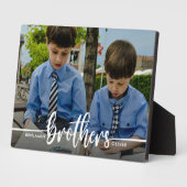 Plaque Photo Brothers Script Photo moderne (Côté)