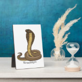Plaque Photo Brown cobra snake illustration  (Côté)