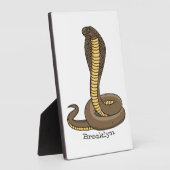 Plaque Photo Brown cobra snake illustration  (Côté)