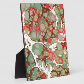 Plaque Photo Brown orange vert Abstrait texture en marbre (Côté)