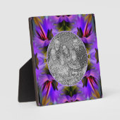 Plaque Photo Brush Swirls Abstrait Ajouter Votre Photo (Recto)